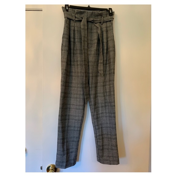 NWT H&M houndstooth plaid thick pants size 2 - Picture 2 of 5